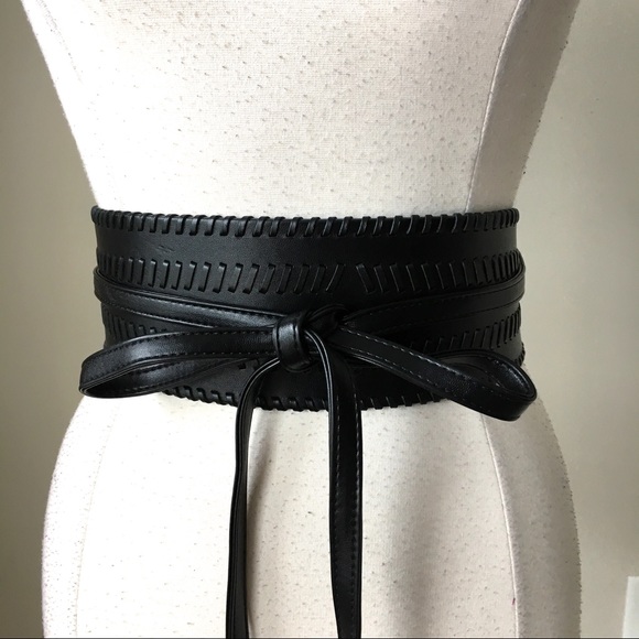 Contrast Whipstitch Obi wrap belt - Picture 4 of 5